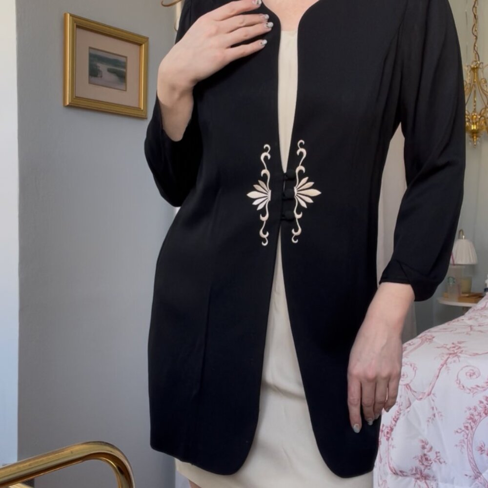 Vintage Embroidered Blazer Dress